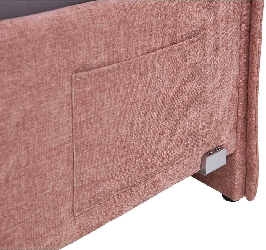 Meise.möbel Kinderledikant Fun Bekleed bed naar keuze met bedkist tienerbed inclusief USB-aansluiting