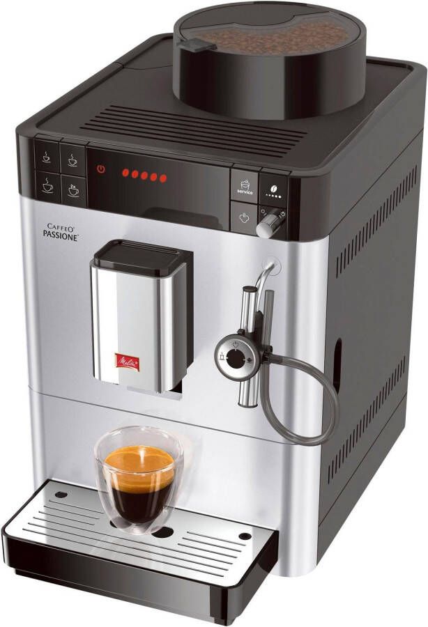 Melitta Volautomatisch koffiezetapparaat Passione One Touch F53 1-101 zilver Per kopje precies de juiste hoeveelheid versgemalen bonen service-toets voor ontkalking & reiniging