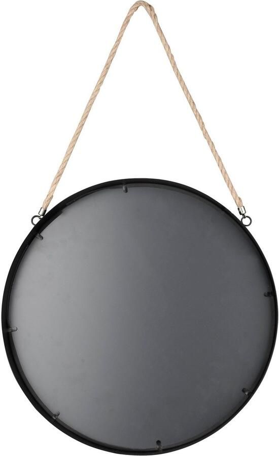 MIRRORS AND MORE Sierspiegel Taira Wandspiegel Ø 40 cm gelakt metaal met koord (1 stuk) - Foto 5