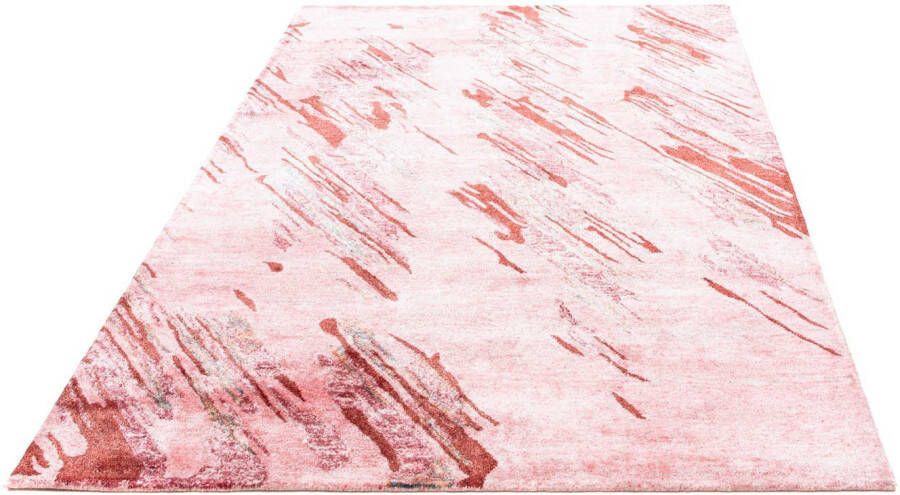 Morgenland Design-vloerkleed Designer abstract roze 200 x 140 cm Handgeknoopt