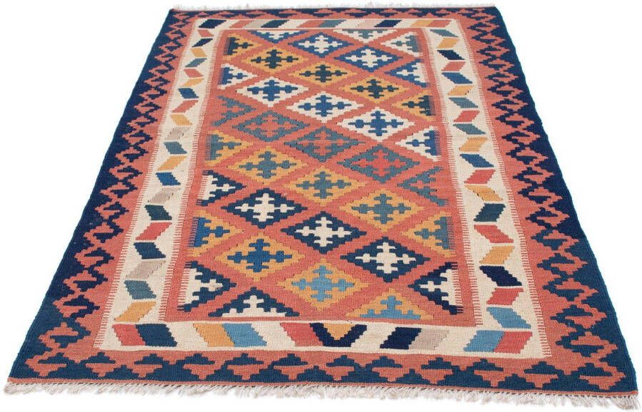 Morgenland Wollen kleed Kelim Fars geheel gedessineerd 212 x 198 cm Omkeerbaar tapijt