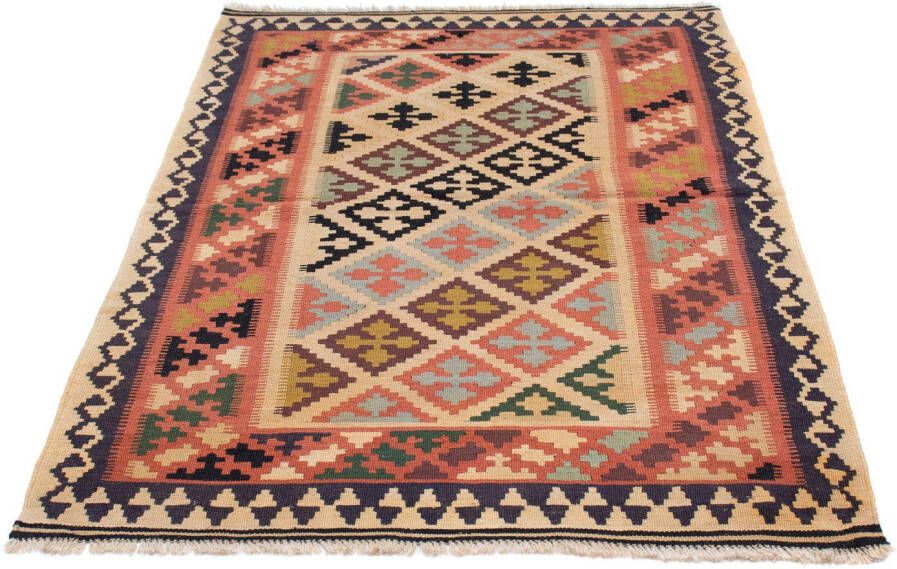 Morgenland Wollen kleed Kelim Fars geheel gedessineerd 222 x 155 cm Omkeerbaar tapijt