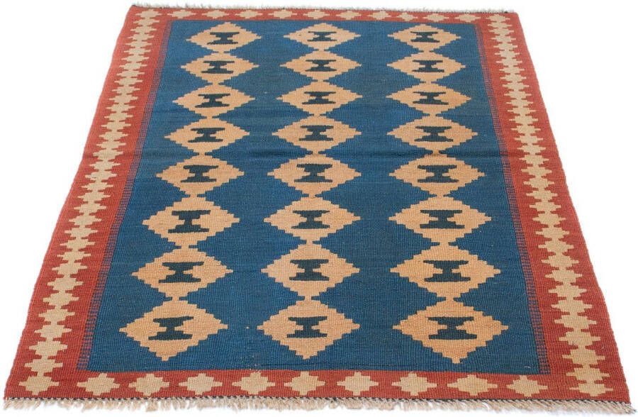 Morgenland Wollen kleed Kelim Fars medaillon 150 x 97 cm Omkeerbaar tapijt