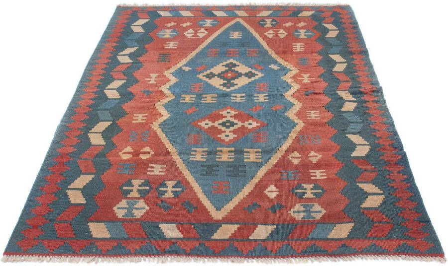 Morgenland Wollen kleed Kelim Fars Nomadisch 186 x 125 cm Omkeerbaar tapijt