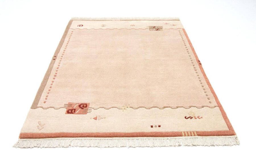 Morgenland Wollen kleed Nepal vloerkleed met de hand geknoopt beige