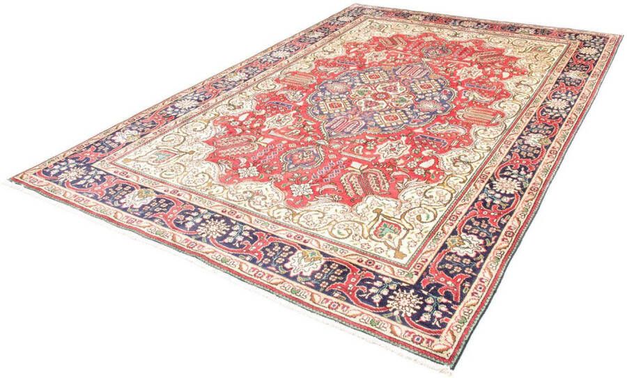 Morgenland Wollen kleed Tabriz medaillon rosso 312 x 207 cm Uniek exemplaar met certificaat