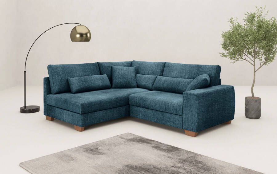 Mr. Couch Hoekbank Hilla L-vorm tot 140 kg belastbaar met pocketvering optioneel met slaapfunctie