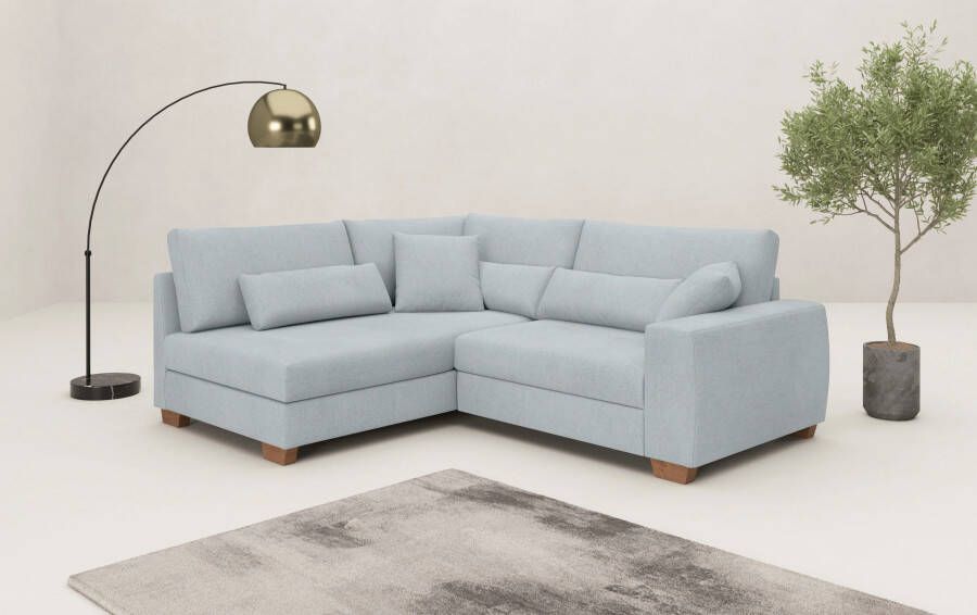 Mr. Couch Hoekbank Hilla L-vorm tot 140 kg belastbaar met pocketvering optioneel met slaapfunctie