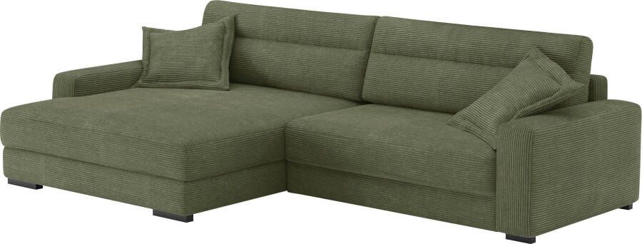 Mr. Couch Hoekbank Marcello DuraFlex EasyBett bedbox koudschuimvering tot 140 kg belastbaar