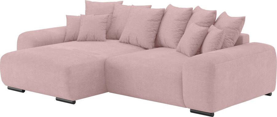 Mr. Couch Home affaire Hoekbank Riveo Doorlopende slaper met EasyBett-slaapfunctie bedlade