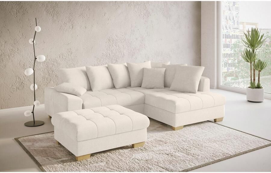 Mr. Couch Hocker Nikita II geschikt voor de set optioneel met koudschuim bekleding