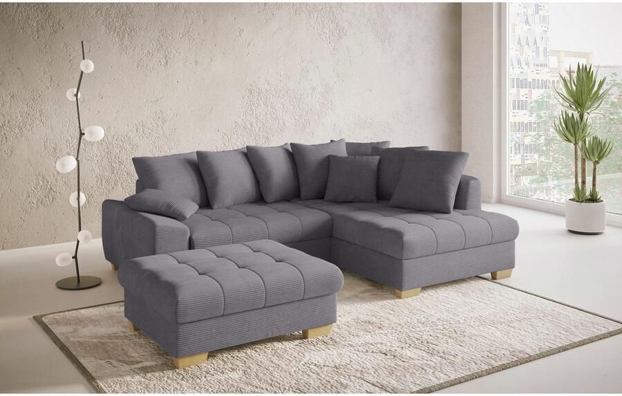 Mr. Couch Hocker Nikita II Koudschuim bekleding tot 140 kg belastbaar passend bij de set