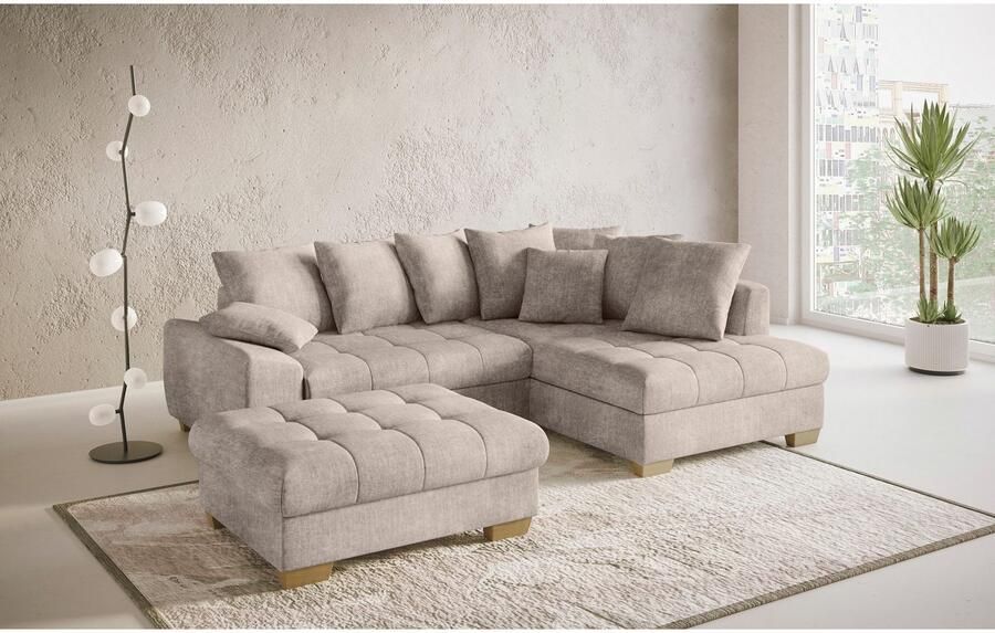 Mr. Couch Hocker Nikita II Koudschuim bekleding tot 140 kg belastbaar passend bij de set