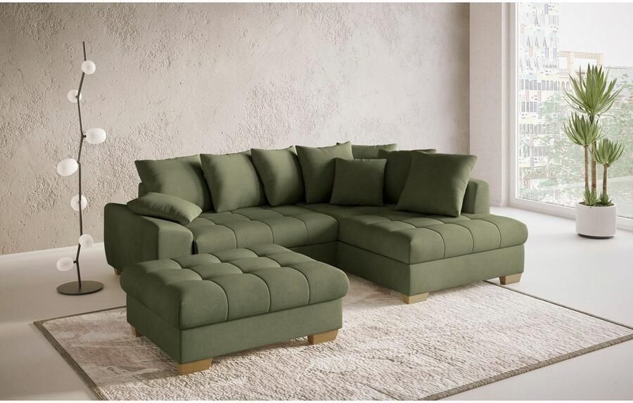 Mr. Couch Hocker Nikita II Koudschuim bekleding tot 140 kg belastbaar passend bij de set