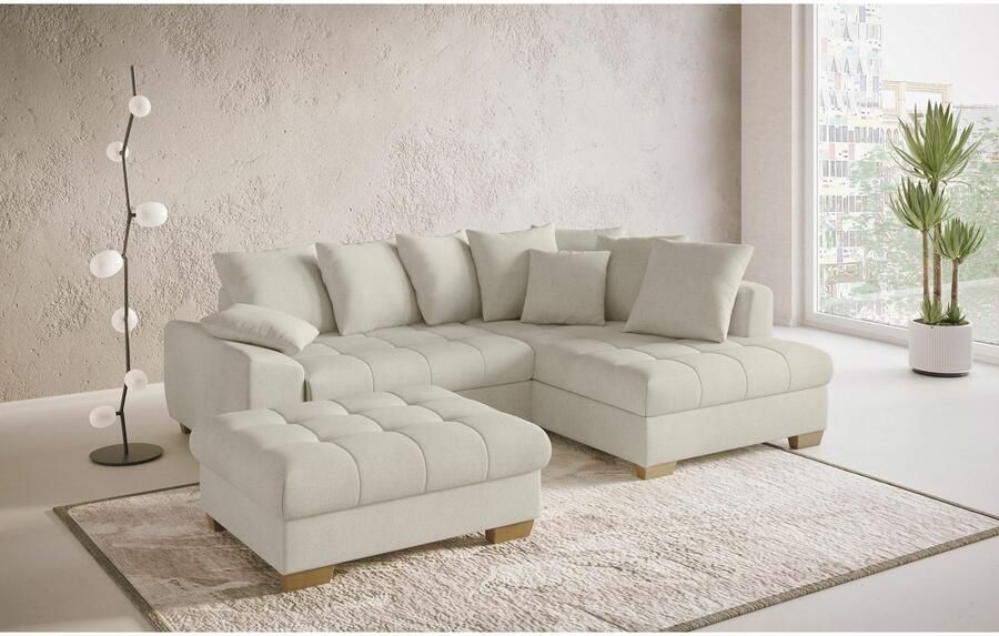 Mr. Couch Hocker Nikita II Koudschuim bekleding tot 140 kg belastbaar passend bij de set