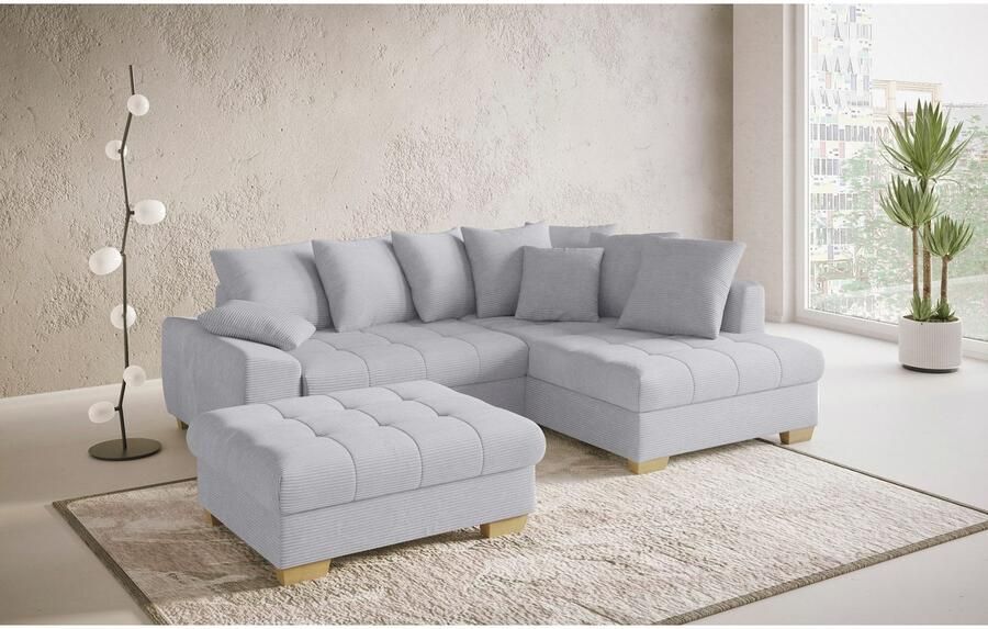 Mr. Couch Hocker Nikita II Koudschuim bekleding tot 140 kg belastbaar passend bij de set