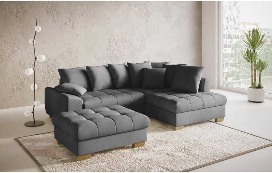 Mr. Couch Hocker Nikita II Koudschuim bekleding tot 140 kg belastbaar passend bij de set