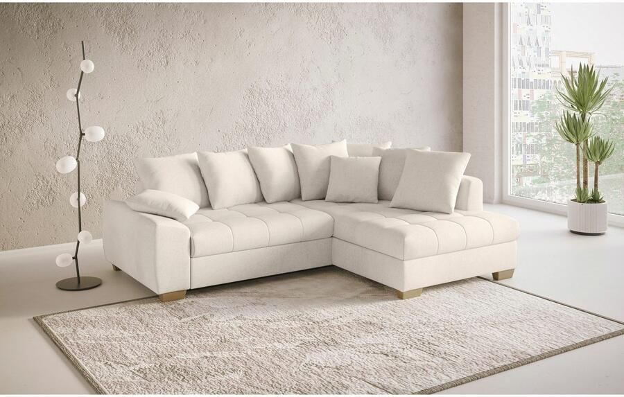 Mr. Couch Hoekbank Nikita II L-vorm Keuze met bedfunctie bedlade & RGB-LED-verlichting