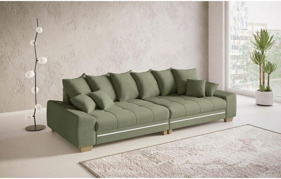 Mr. Couch Megabank Nikita II met rgb-led bluetooth-geluidssysteem koudschuim