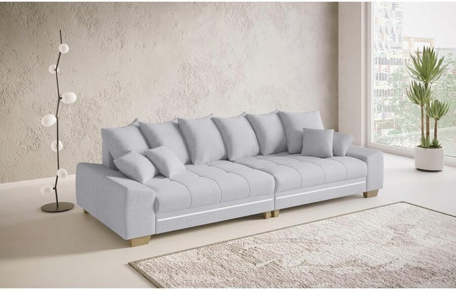 Mr. Couch Megabank Nikita II met rgb-led-verlichting koudschuim bekleding tot 140 kg belastbaar