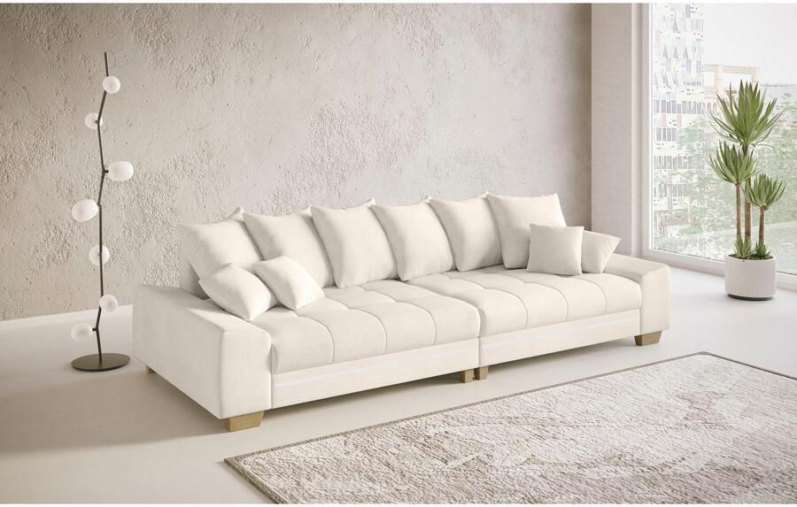 Mr. Couch Megabank Nikita II met rgb-led-verlichting koudschuim bekleding tot 140 kg belastbaar