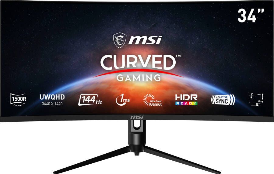 MSI Curved-gaming-ledscherm Optix MAG342CQR 86 cm 34" UWQHD