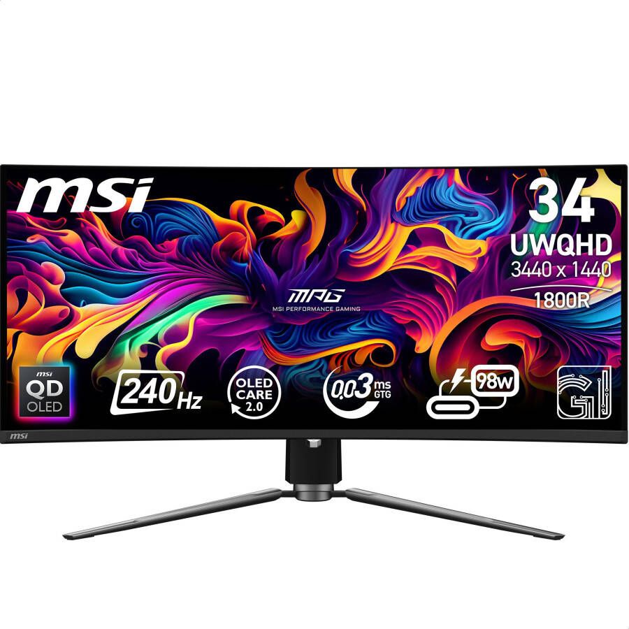 MSI Curved OLED-gamemonitor MPG 341CQPX QD-OLED 86 8 cm 34" UWQHD