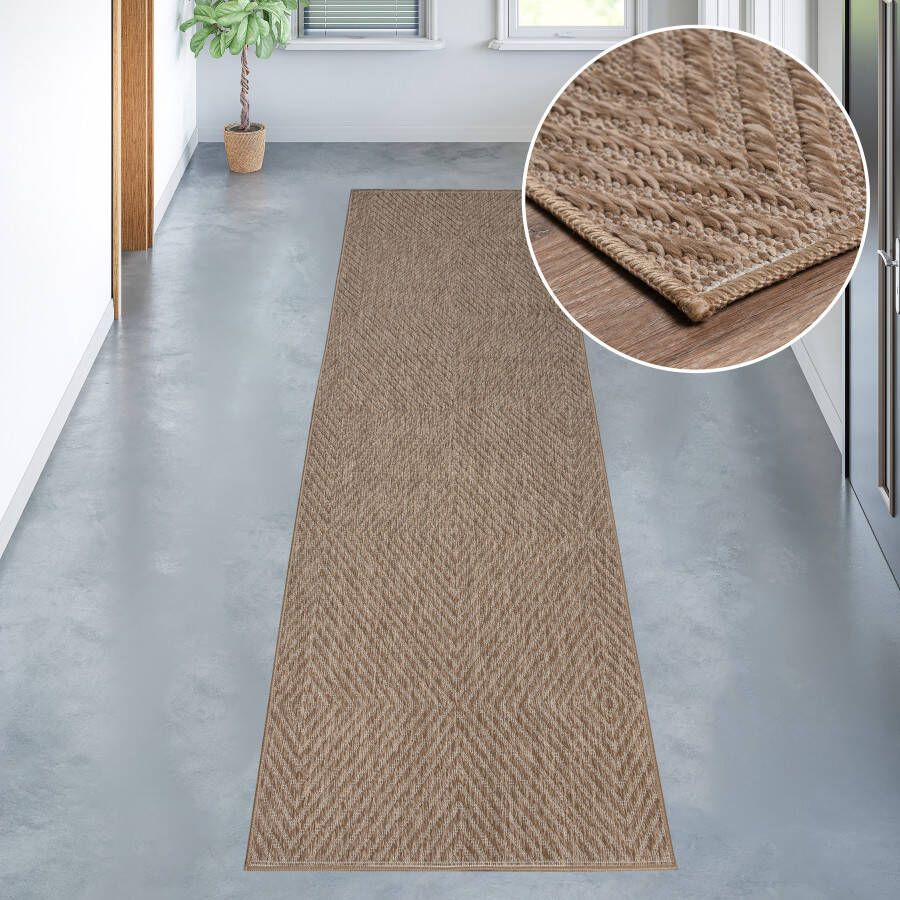 My home Loper Elsa Geschikt voor binnen en buiten sisal-look weerbestendig & uv-bestendig boho