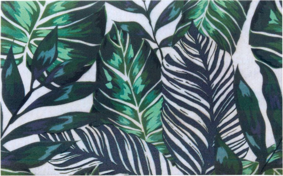 Tapeso Deurmat palm groen 45x70 cm