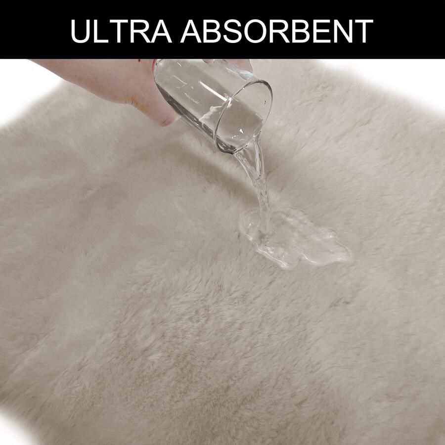 My home Badmat Rabbit badmatten badmat badkamer tapijt Konijnenbont-gevoel badmat rechthoekig rond & als 3-delige set