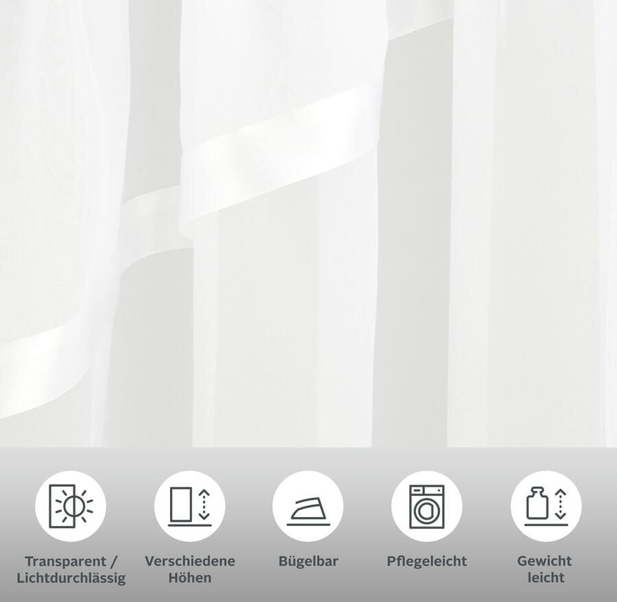 My home Couvertstore EBY Gordijn kant-en-klaargordijn transparant (1 stuk)
