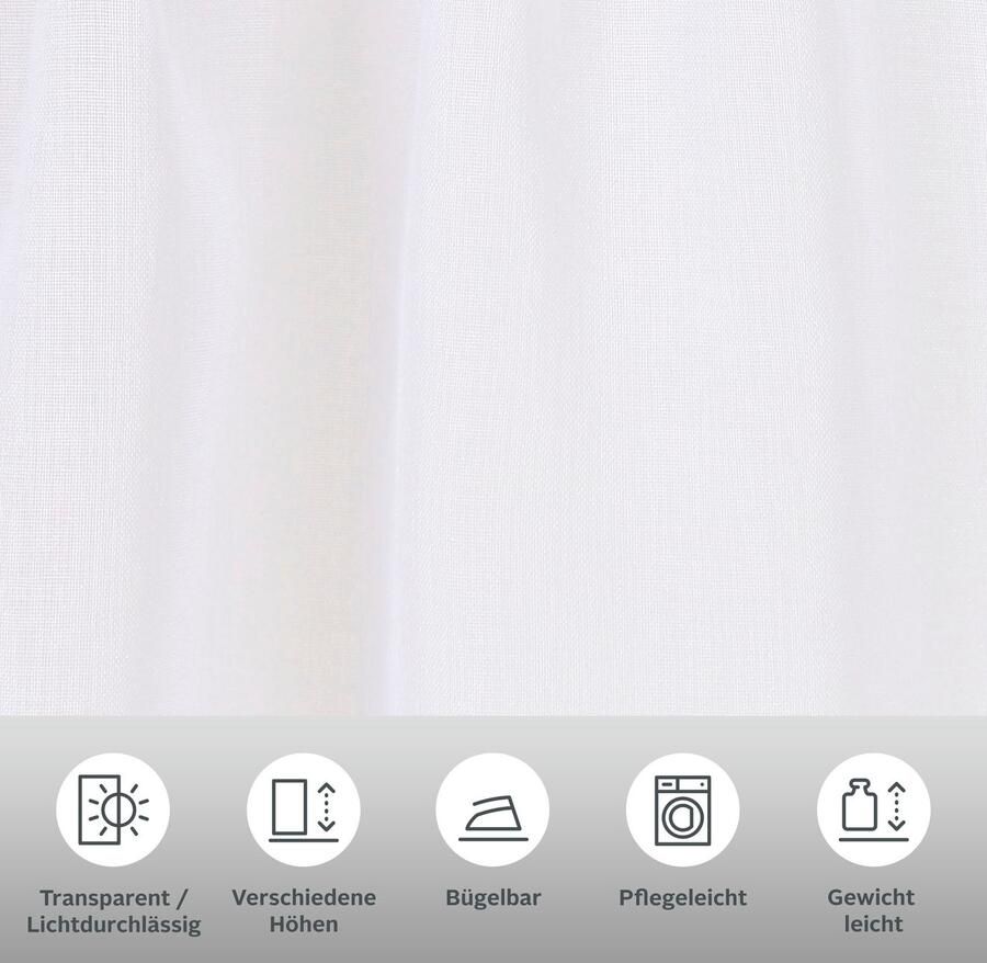 My home Gordijn DOLLY transparant roedezoom geweven gedessineerd verschillende maten (1 stuk)