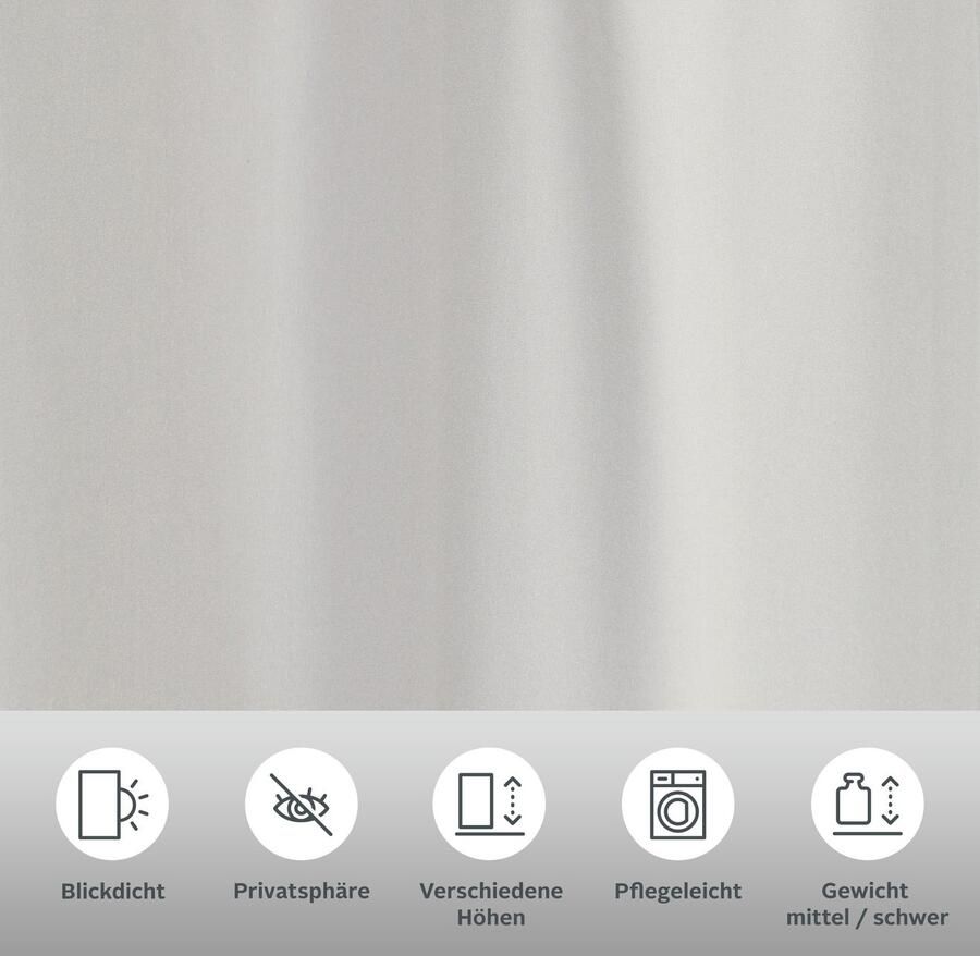 My home Gordijn Parry set van 2 ondoorzichtig monochroom basic (2 stuks)