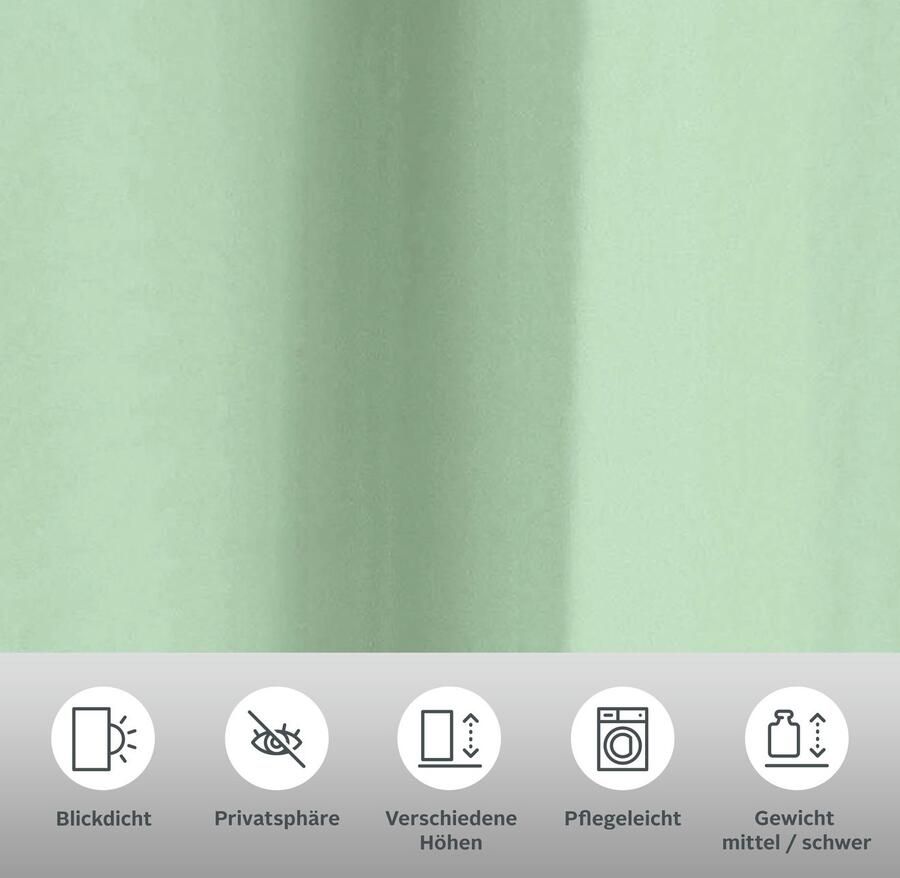 My home Gordijn Parry set van 2 ondoorzichtig monochroom basic (2 stuks)