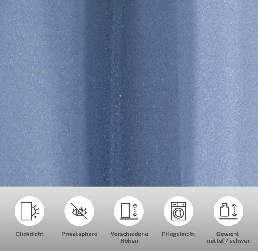 My home Gordijn Parry set van 2 ondoorzichtig monochroom basic (2 stuks)