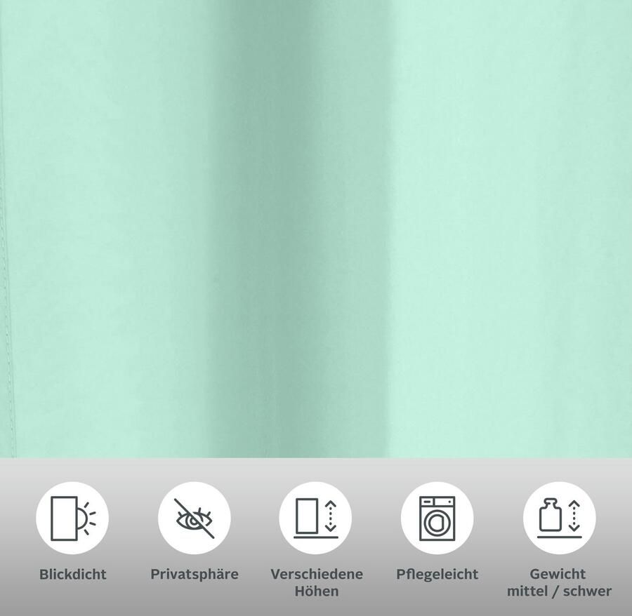 My home Gordijn Parry set van 2 ondoorzichtig monochroom basic (2 stuks)