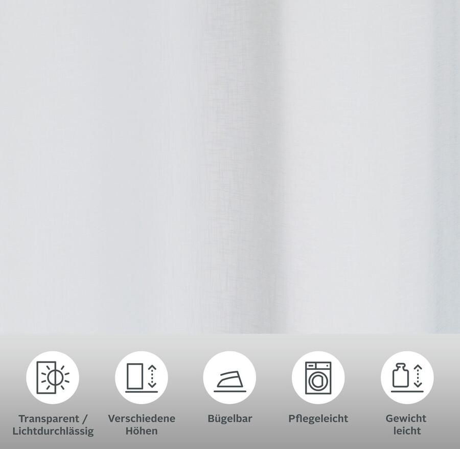 My home Gordijn Regina Gordijn kant-en-klaargordijn set van 2 transparant modern structuur (2 stuks)