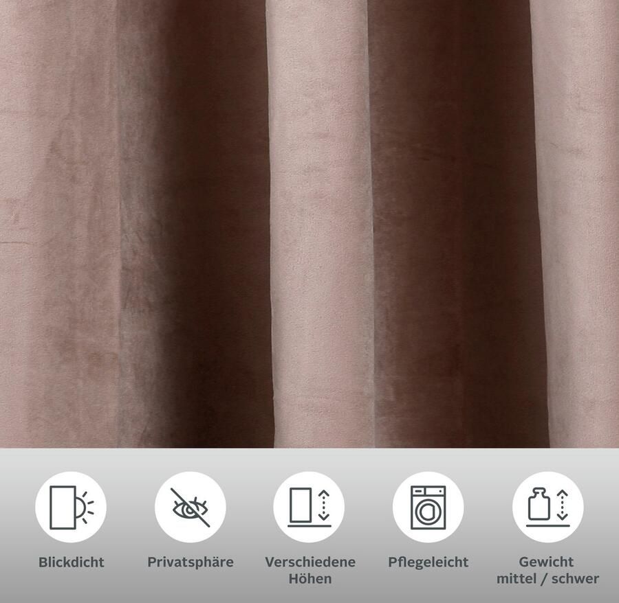 My home Gordijn Velvet uni (2 stuks)