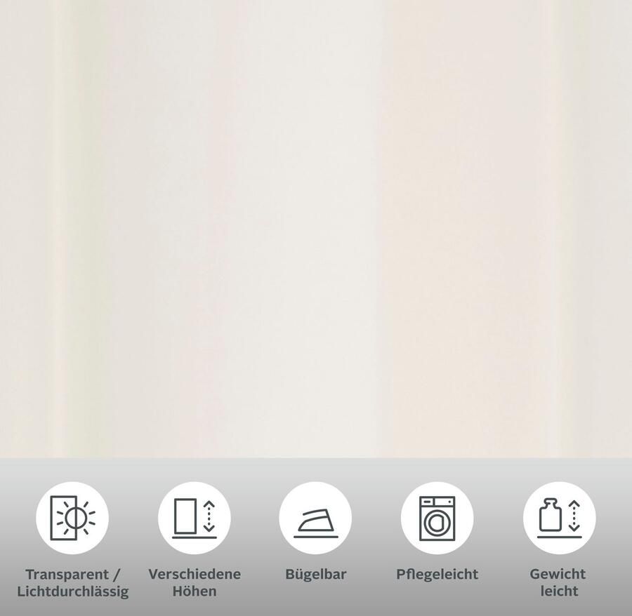 My home Gordijn XANA met ogen franje of lussen Bestseller effen 1 of 2 sjaals onderhoudsvriendelijk sjaal