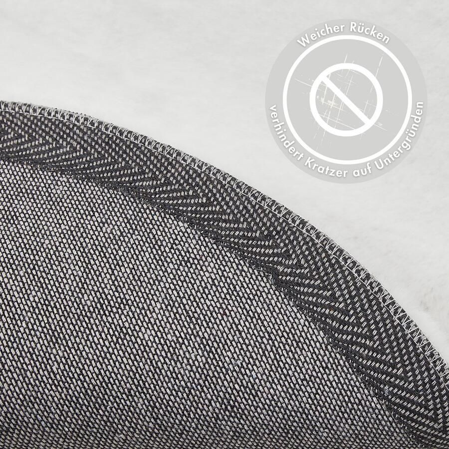 My home Hoogpolig vloerkleed Lugano Kunstbont effen kleuren zeer zacht en knuffelig