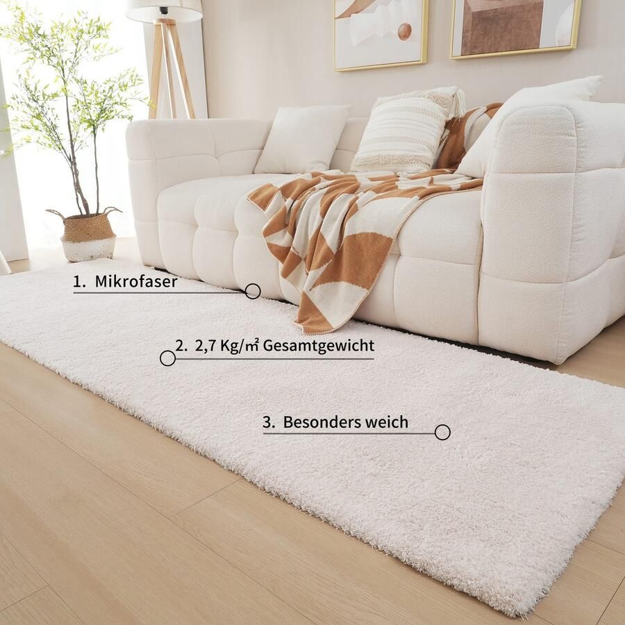 My home Hoogpolig vloerkleed Microvezeltapijt Magong bijzonder zacht zeer fijne pool uni tapijten woonkamer slaapkamer kinderkamer gang brug