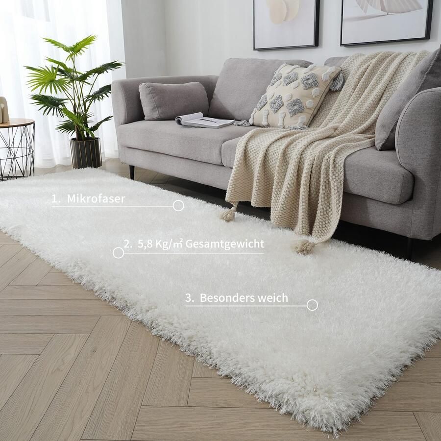 My home Hoogpolige loper Micro exclusieve tapijt zeer hoge pool zacht door microvezel