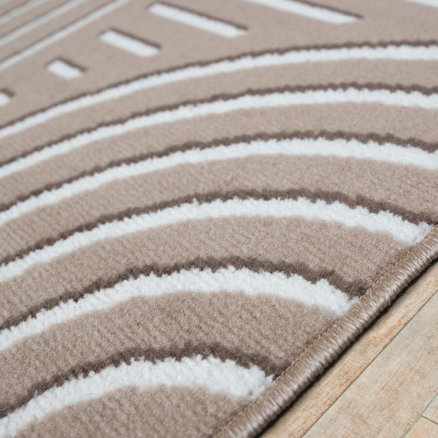 My home Loper Lyssandra 3d-effect zachte korte pool onderhoudsvriendelijk lichte glans scandi-look