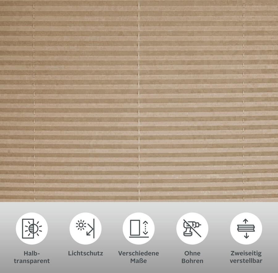 OTTO Plissé DAHRA in crush-look Standaardmaat bestseller met ruim 5500 4 5-sterren-beoordelingen klemsteun (1 stuk)