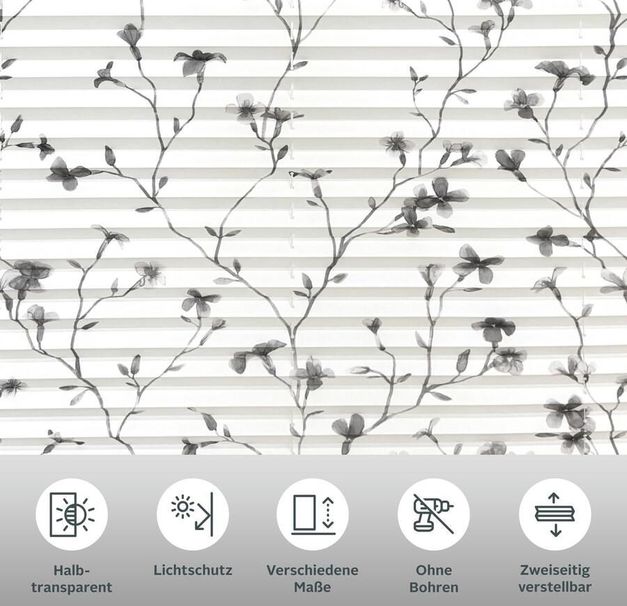 My home Plissé Minna in vaste maat met bloemprint klemband nieuwe uitgave! (1 stuk)