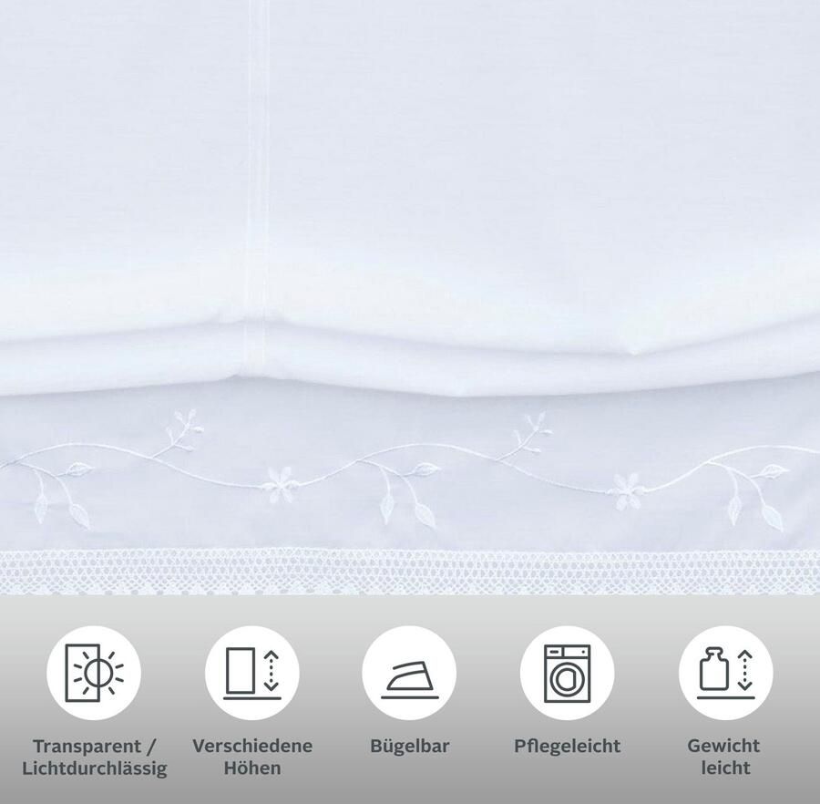 My home Romeins rolgordijn IDAHO Transparant voile polyester (1 stuk)