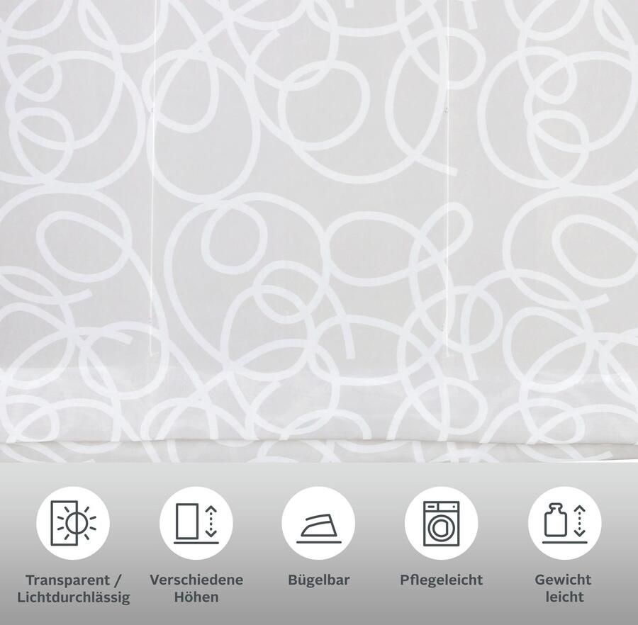 My home Romeins rolgordijn Tanaro Halftransparant voile polyester (1 stuk)