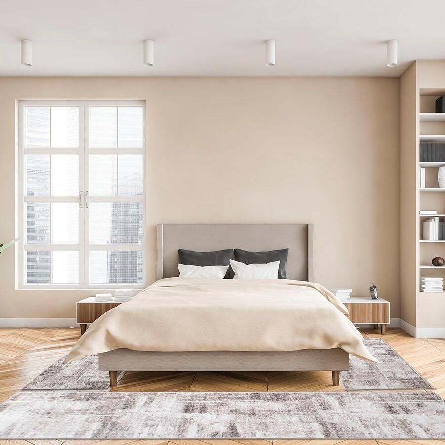 My home Set slaapkamerkleedjes Salsa met bijzonder zachte pool kortpolig in vintage-look dichte kwaliteit