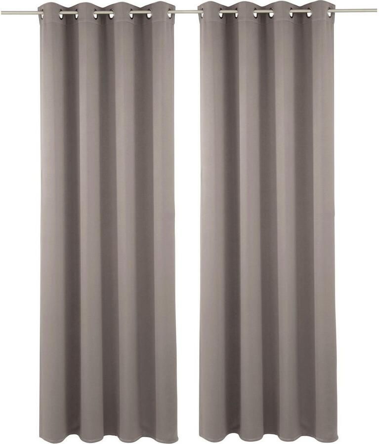 My home Verduisteringsgordijn Solana set van 2 breedte 140 cm uni (2 stuks)