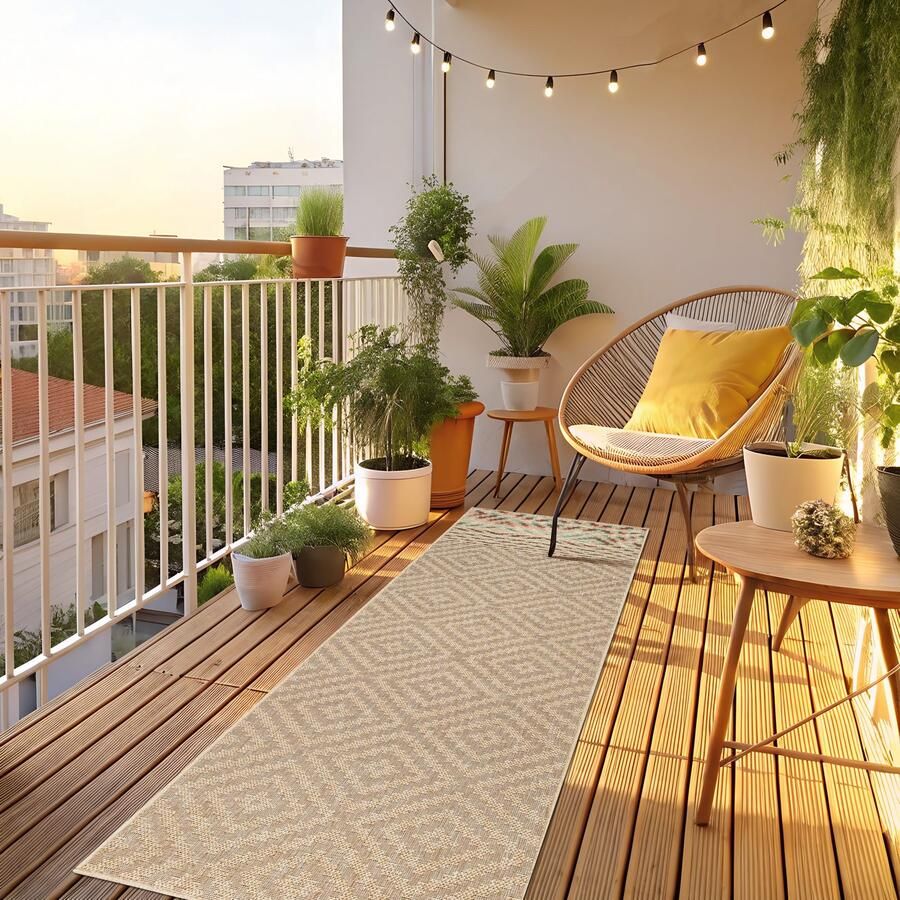 My home Vloerkleed Cordoba is ook als loper verkrijgbaar Geschikt voor binnen en buiten sisal-look weerbestendig & uv-bestendig boho